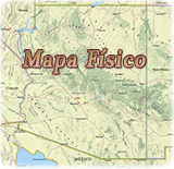Mapa fisico Arizona