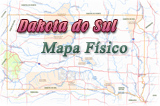 Dakota do Sul mapa fisico