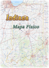 Mapa fisico Indiana