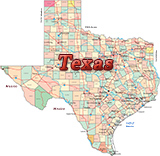 Mapa Texas