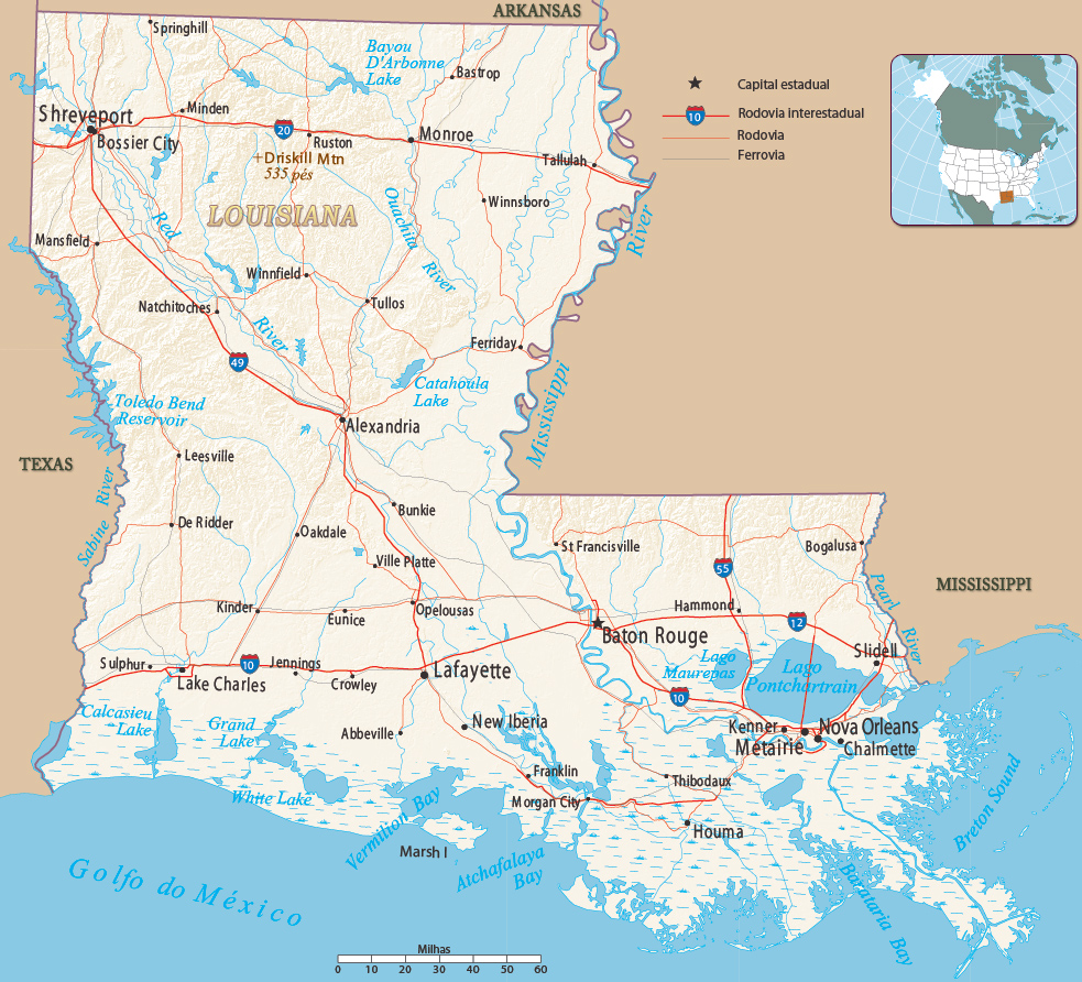 Louisiana mapa