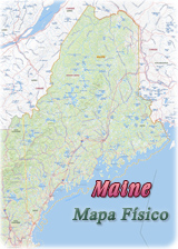 Maine mapa fisico