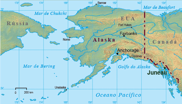 Mapa Alaska