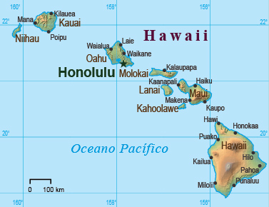 Mapa Hawaii