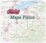Mapa fisico Ohio