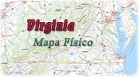 Mapa fisico Virginia