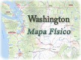 Mapa fisico Washington