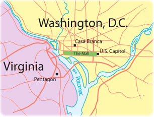 Mapa Washington